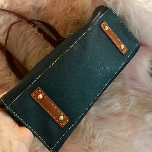 Leather Navy Blue Satchel - Picture 6 of 9